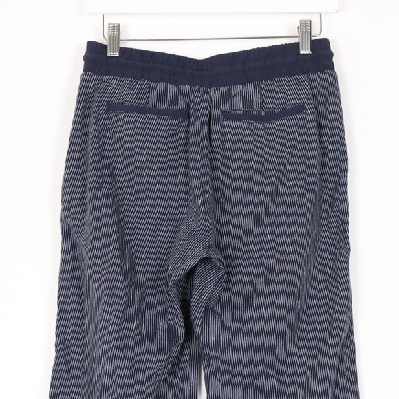Athleta Bali Linen Stripped Ankle Pants - Picture 4 of 8